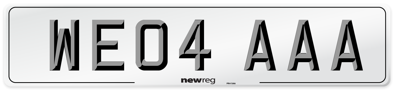 WE04 AAA Number Plate from New Reg